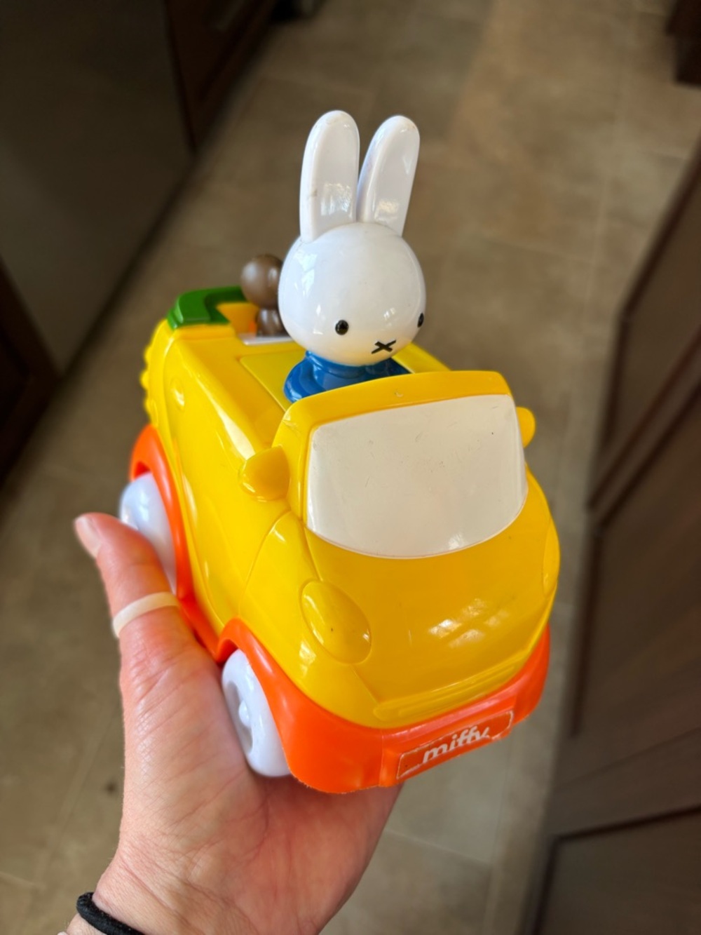 miffy Yellow, Orange & White Bunny Push Car